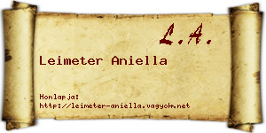 Leimeter Aniella névjegykártya